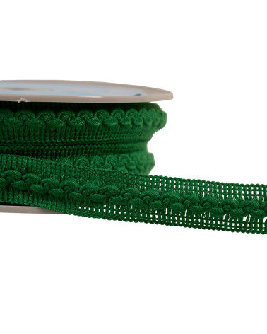 Bobine 15m galon vagues 18mm vert foncé