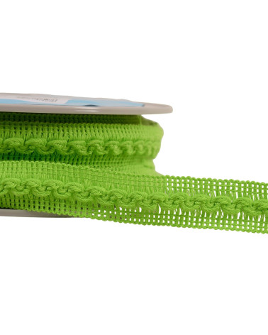 15m reel with 18mm anise green wave braid