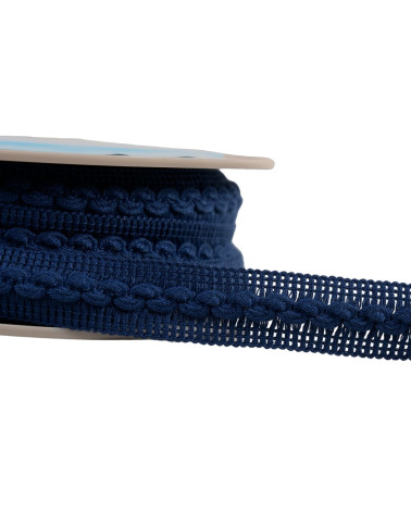 15m reel of 18mm blue navy blue wave braid