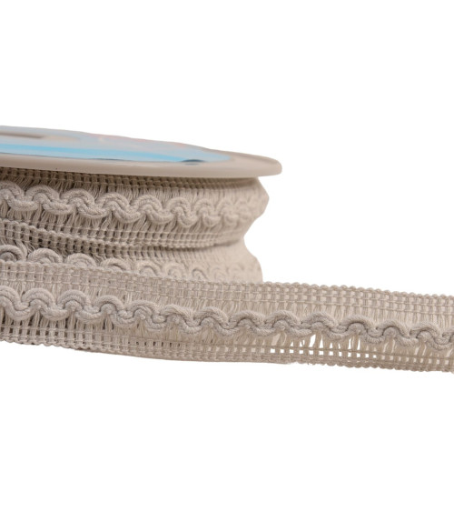 15m reel with 18mm gray/blue wave braid