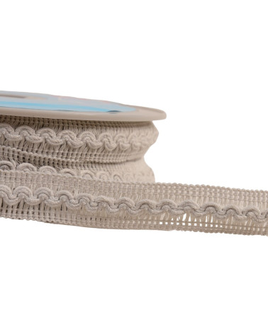 15-m-Rolle mit 18 mm grauem/blauem Wellengeflecht