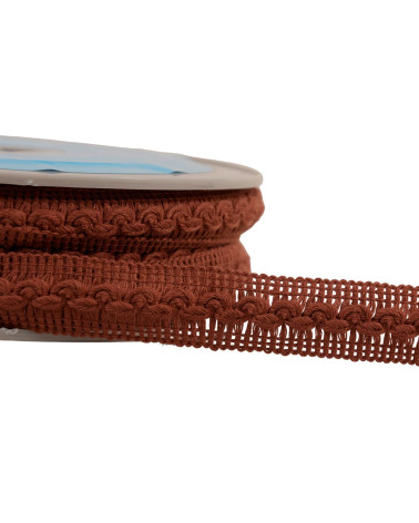 Bobina da 15 m con treccia ondulata arancione ruggine da 18 mm