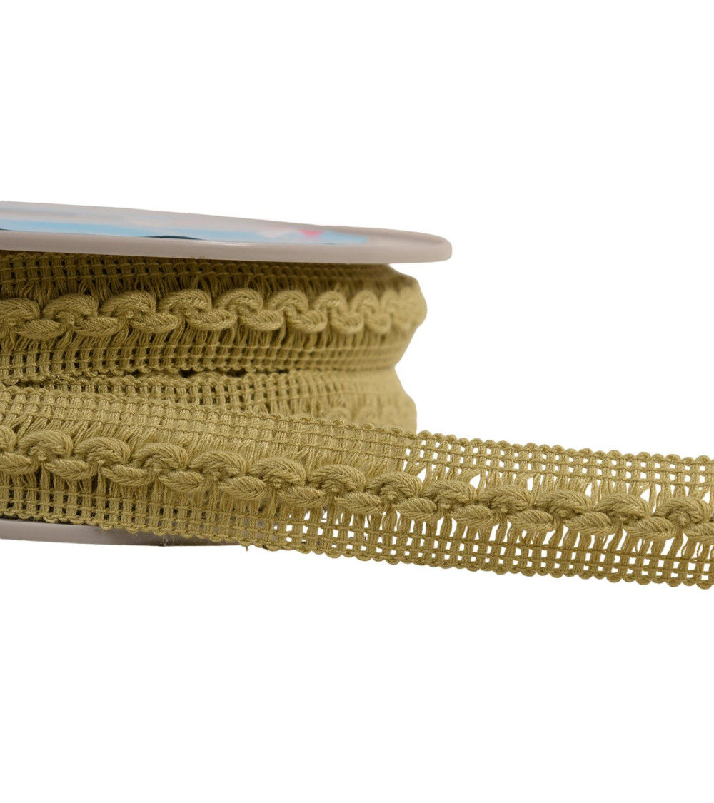15-m-Rolle, 18-mm-Wellengeflecht, beigegrün