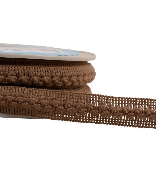 15m reel with 18mm light brown wave braid