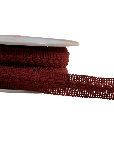 15m reel of 18mm bengal red wave braid
