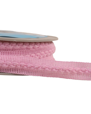 Bobina da 15 m di treccia ondulata rosa chiaro da 18 mm