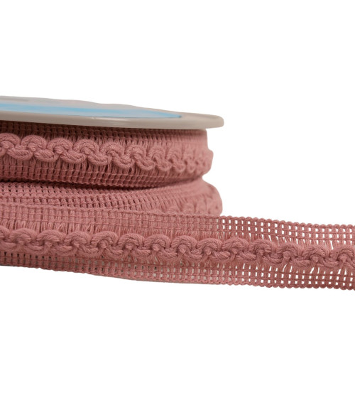 15m reel with wave braid 18mm old pink