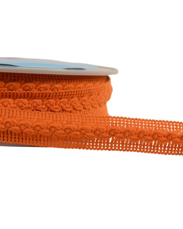 15m reel with 18mm orange wave braid