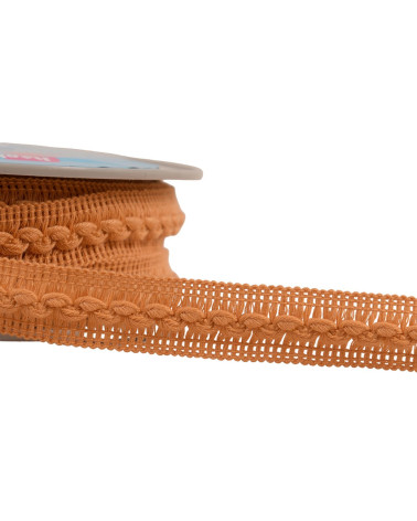 15m reel of 18mm pink orange salmon wave braid