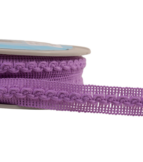 Bobine 15m galon vagues 18mm violet parme