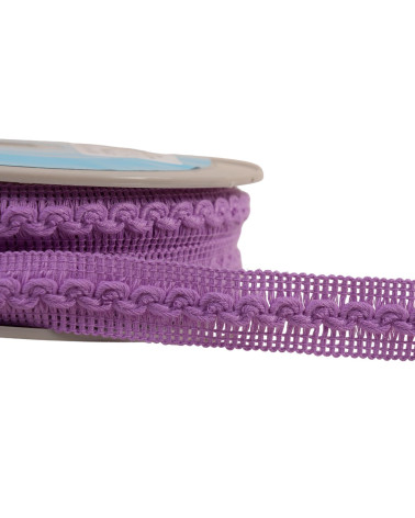 Bobine 15m galon vagues 18mm violet parme