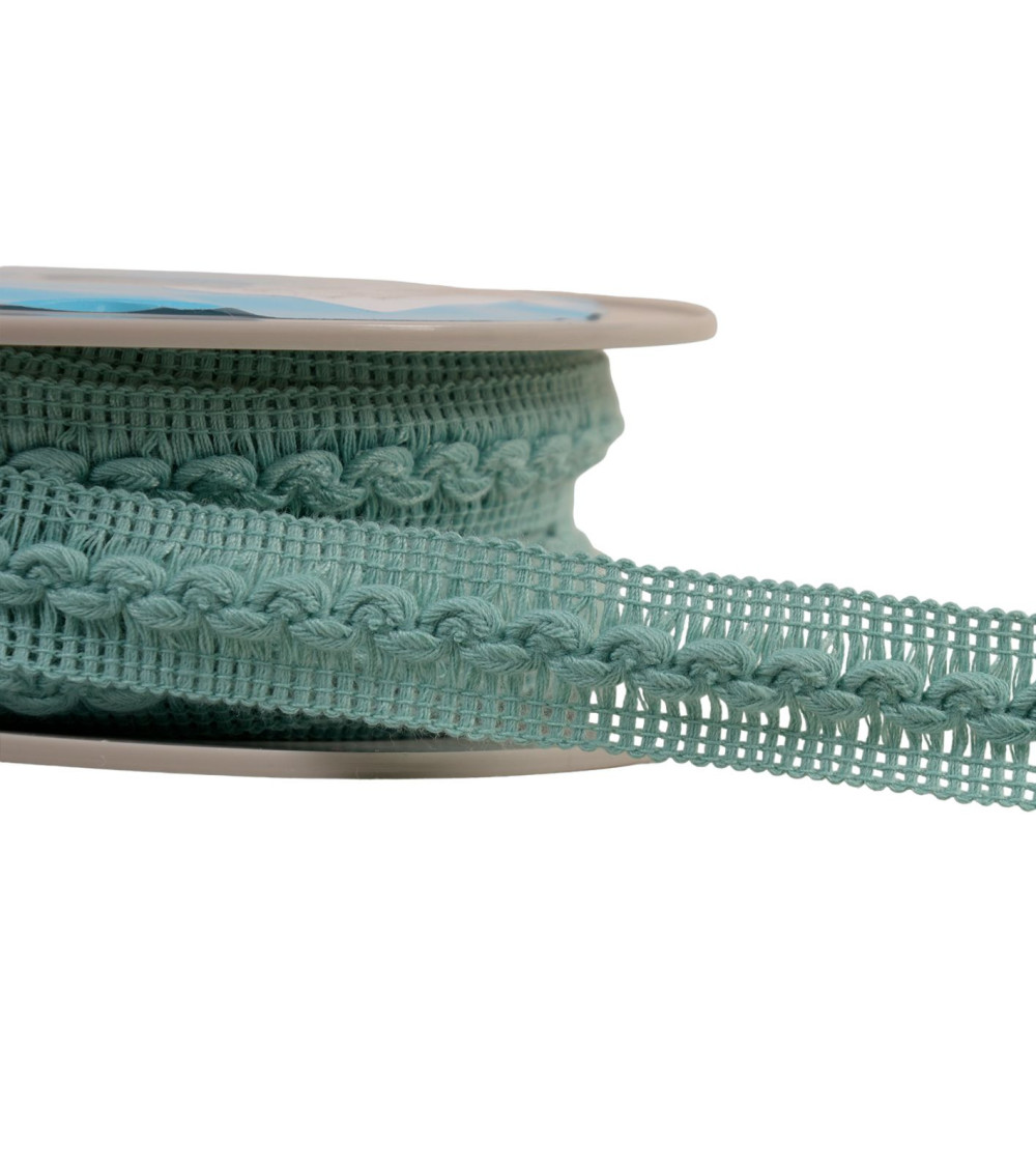 Reel 15m wave braid 18mm green blue