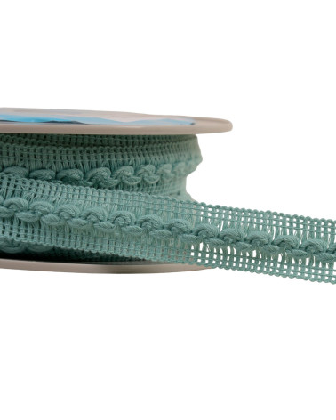 Reel 15m wave braid 18mm green blue