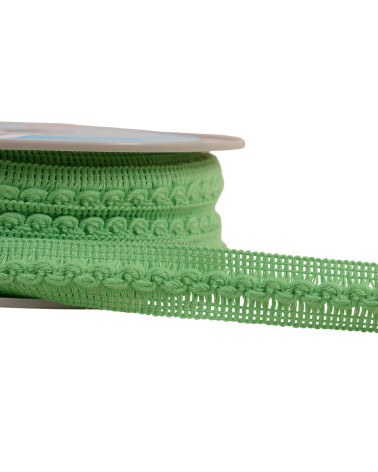Bobine 15m galon vagues 18mm vert d'eau