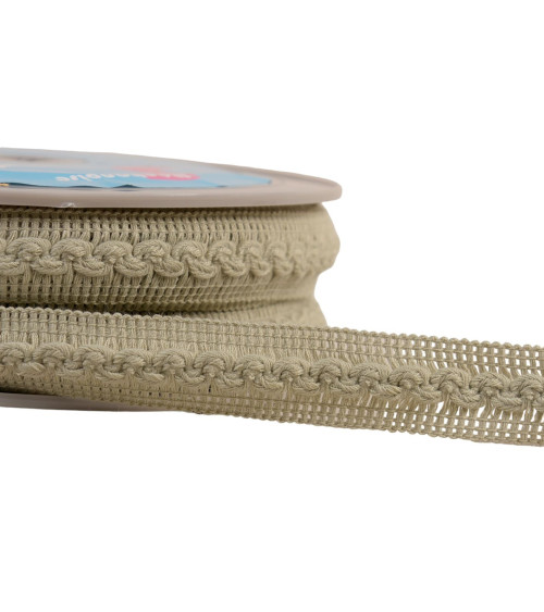 15m reel with 18mm gray wave braid