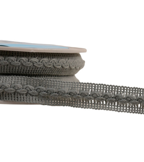 15m reel with 18mm light gray wave braid