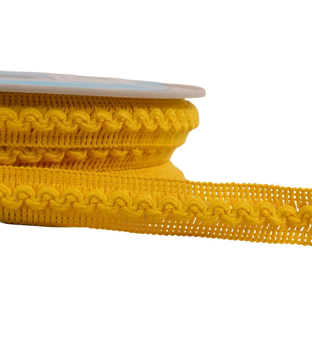 15m reel with 18mm yellow/orange wave braid