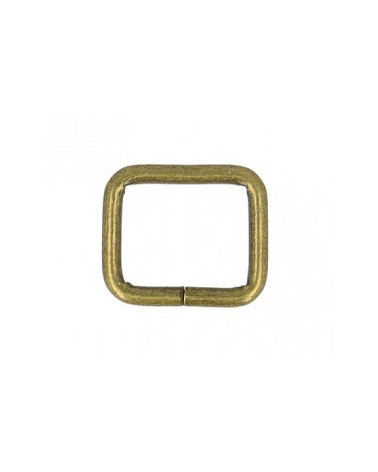 Set mit 2 Metallschlaufen, 15 mm, Farbe Antikgold