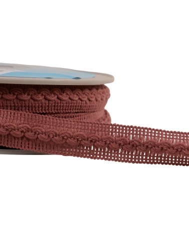 15m reel of 18mm old pink wave braid
