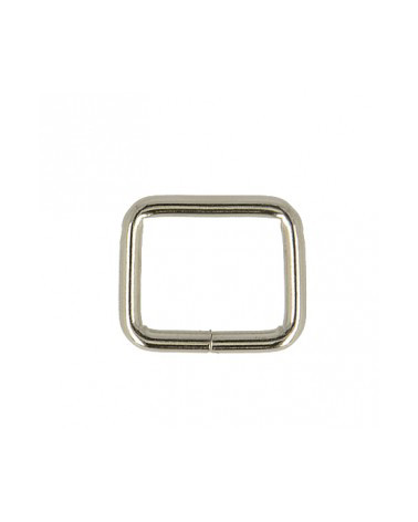 Set of 2 metal loops 15mm silver color