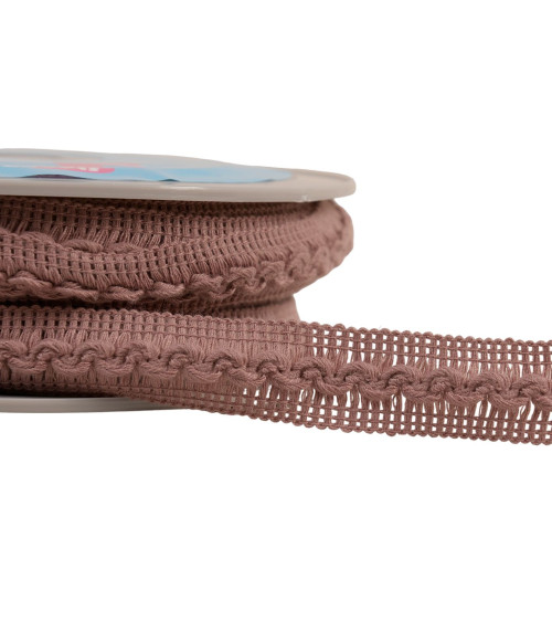 15m reel with wave braid 18mm old pink