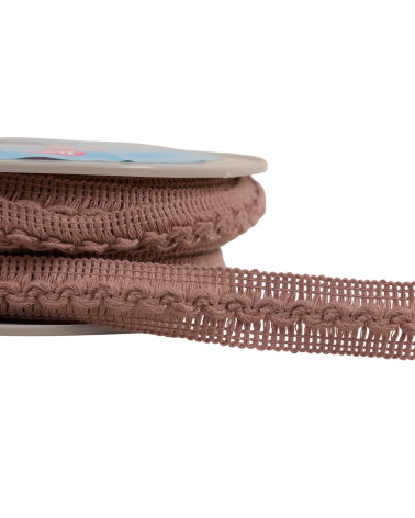 15m reel with wave braid 18mm old pink