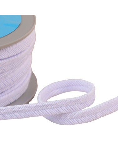 Double wire cord 10mm white per meter