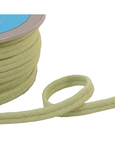 Double wire cord 10mm green per meter