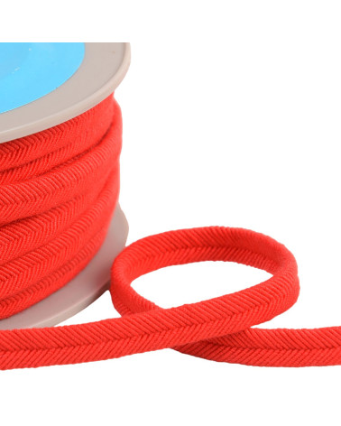 Double cordon fils 10mm rouge au mètre