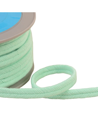 Double wire cord 10mm Nile green per meter