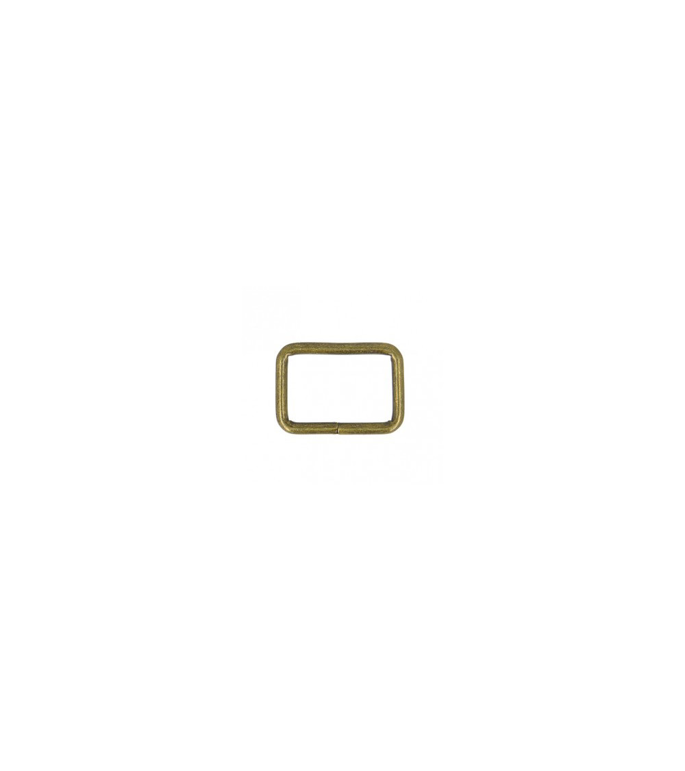 Set of 2 metal loops 20mm antique gold color