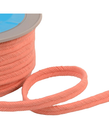 Double cord 10mm salmon orange wire per meter