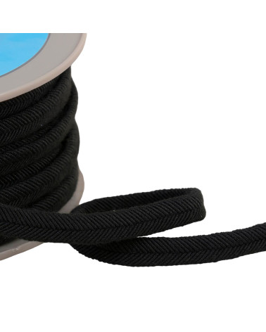 Double wire cord 10mm black per meter