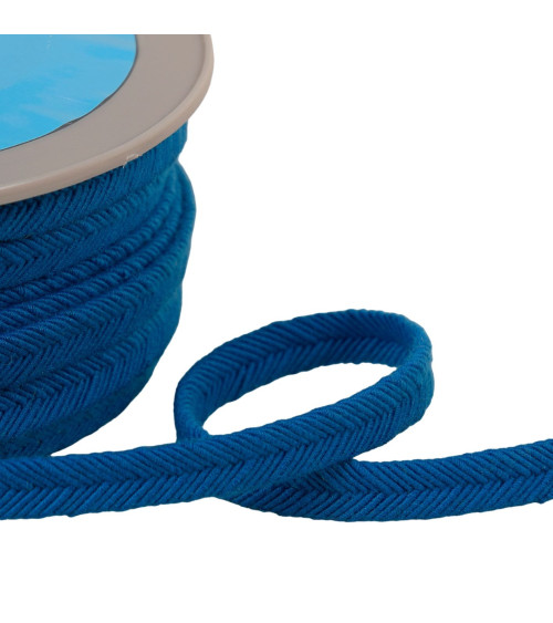Double thread cord 10mm turquoise blue per meter