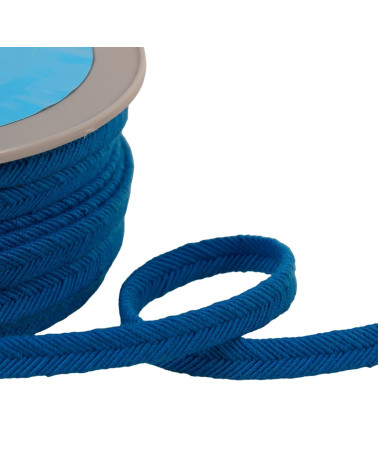 Double thread cord 10mm turquoise blue per meter