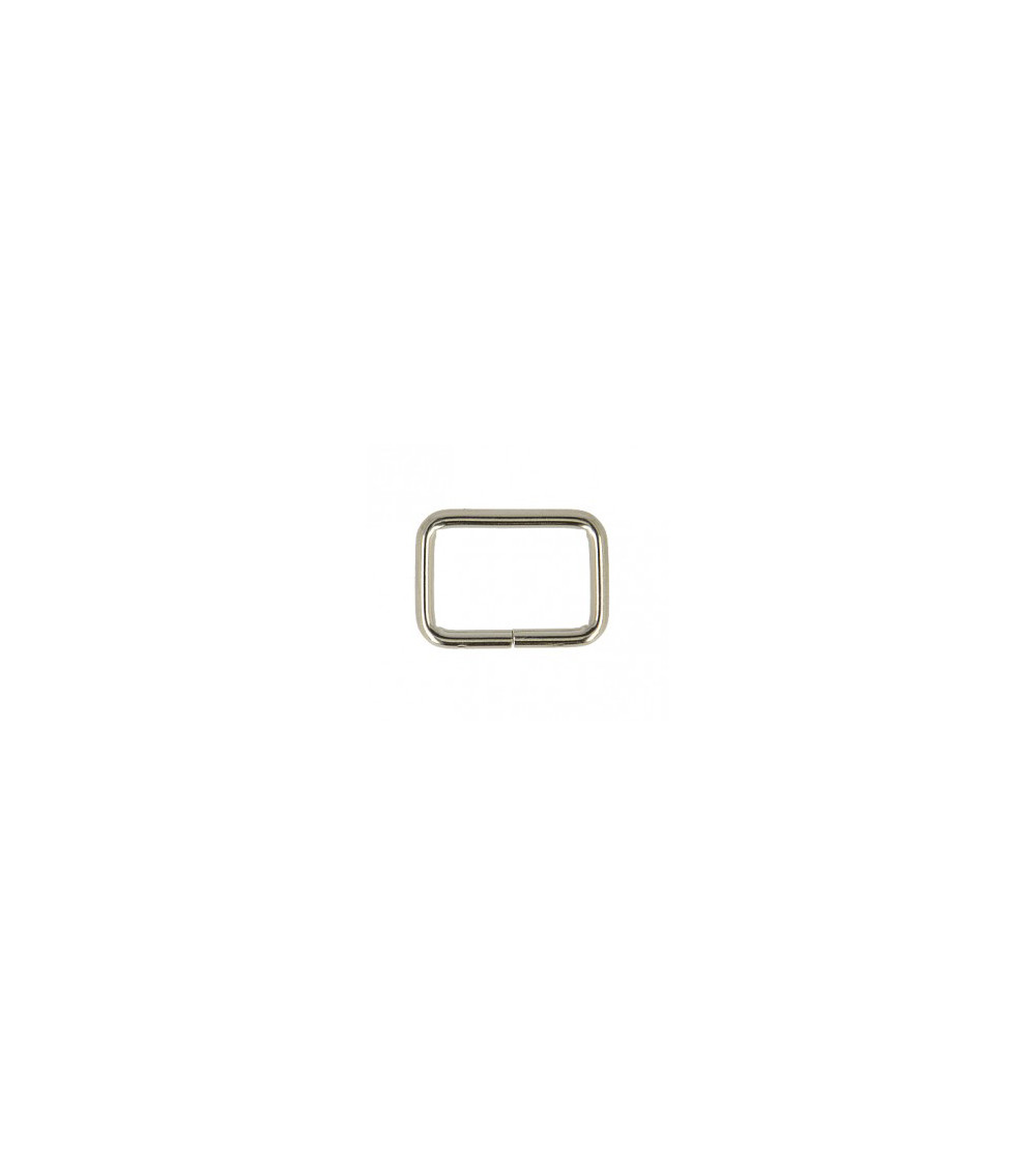 Set of 2 metal loops 20mm silver color