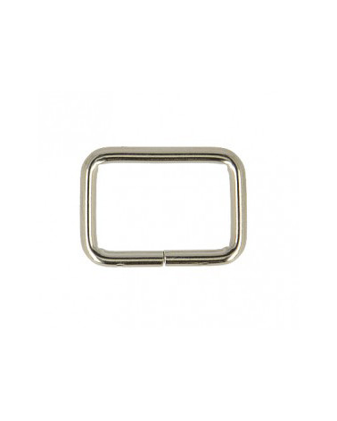 Set of 2 metal loops 20mm silver color