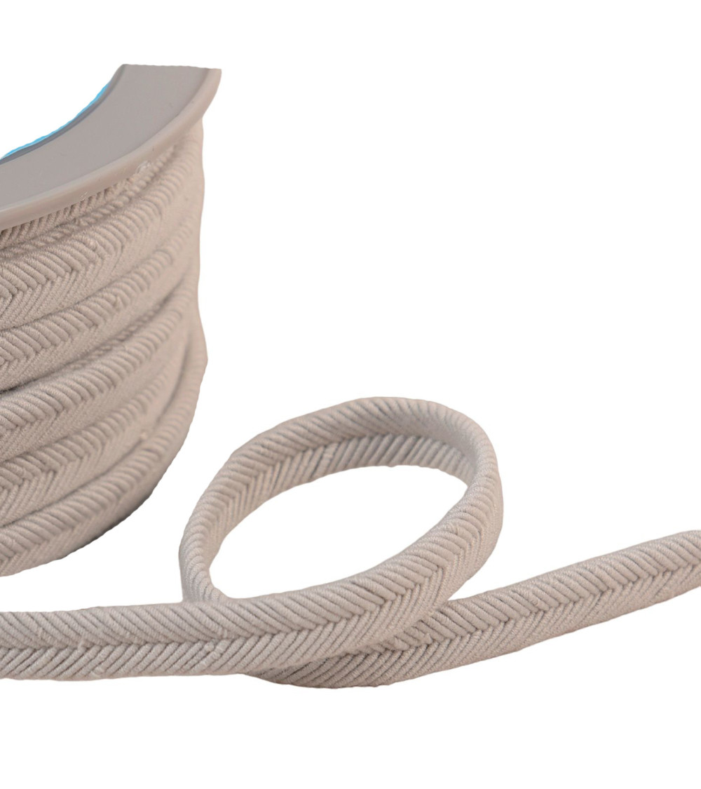 Double wire cord 10mm gray/blue per meter