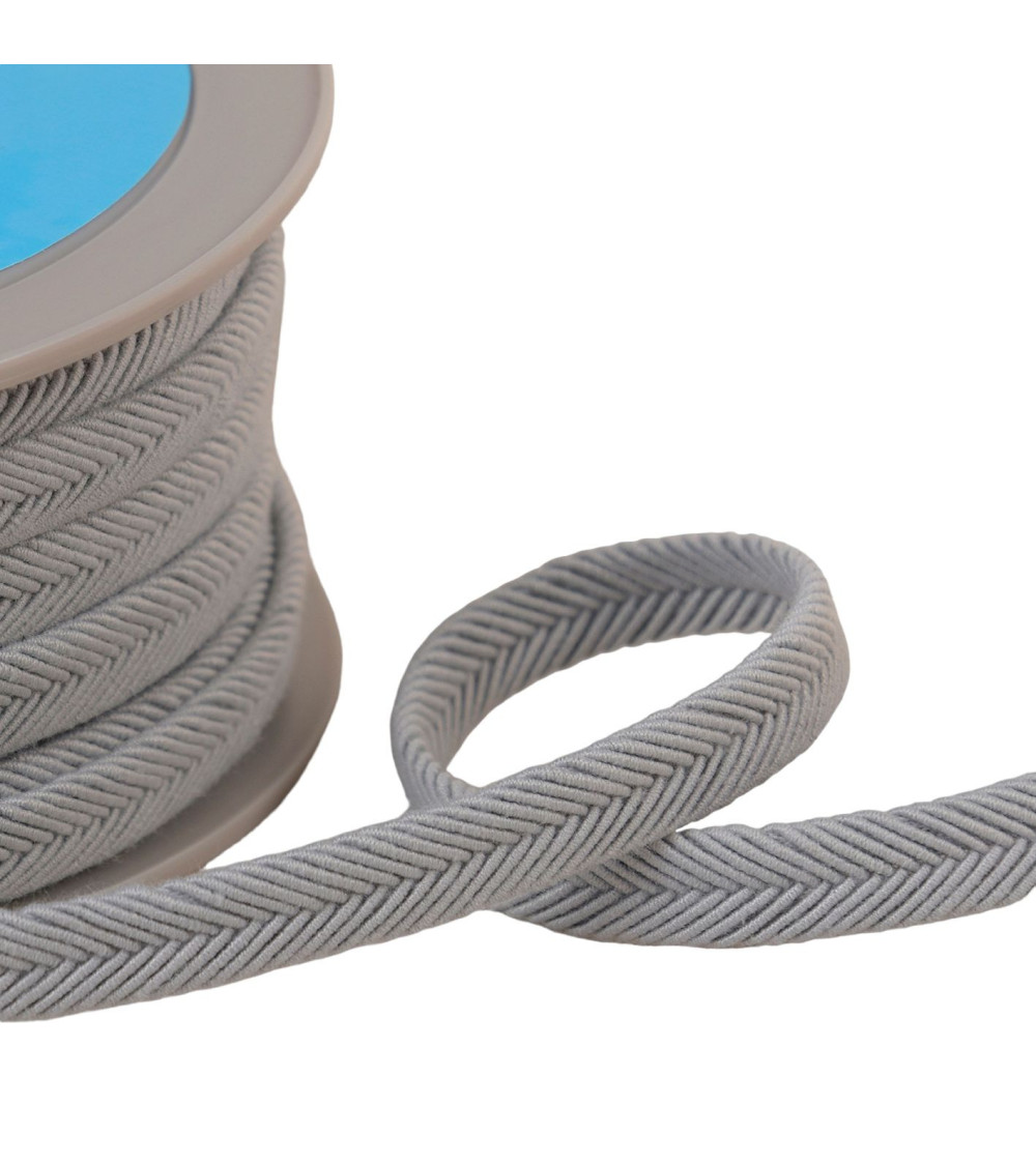 Double wire cord 10mm light gray per meter