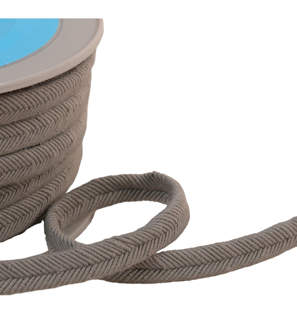 Double wire cord 10mm gray per meter