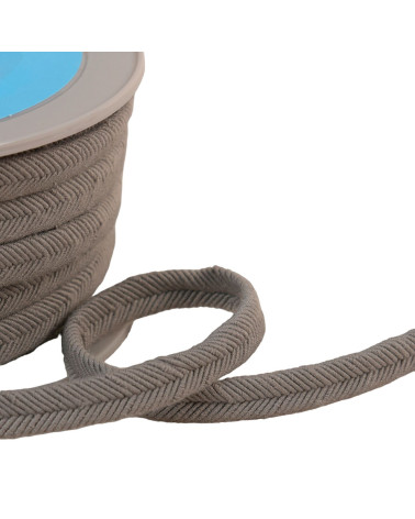 Double wire cord 10mm gray per meter