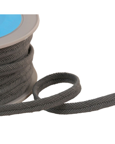 Double cord wire 10mm medium gray per meter