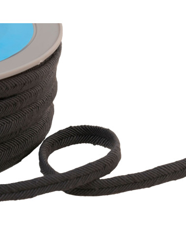 Doppeldrahtkabel 10 mm grau schwarz pro Meter