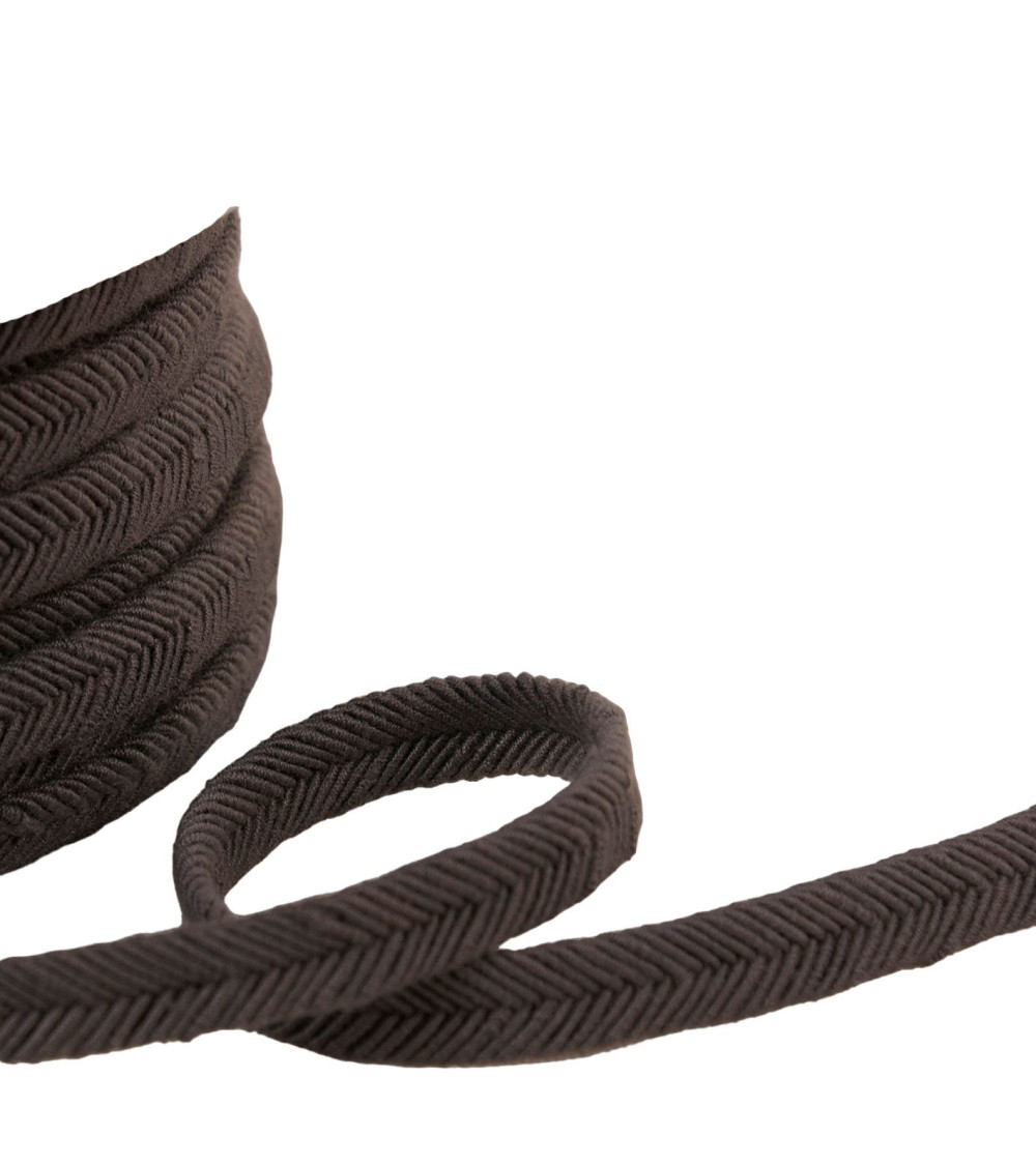 Double cord cord 10mm dark gray per meter