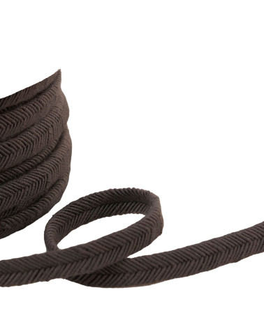 Doppelkordelschnur 10 mm dunkelgrau pro Meter