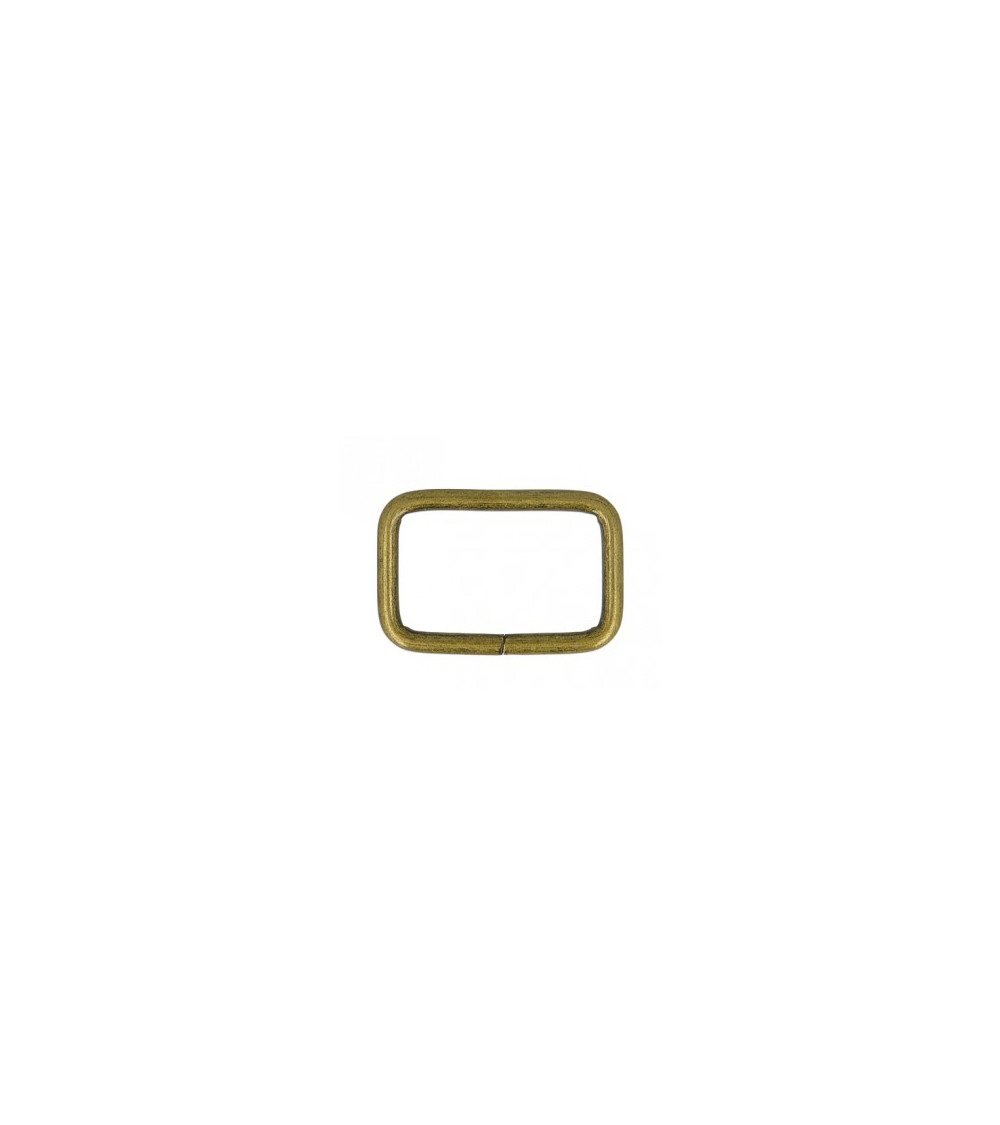 Set of 2 metal loops 25mm antique gold color