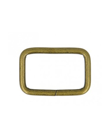Set of 2 metal loops 25mm antique gold color