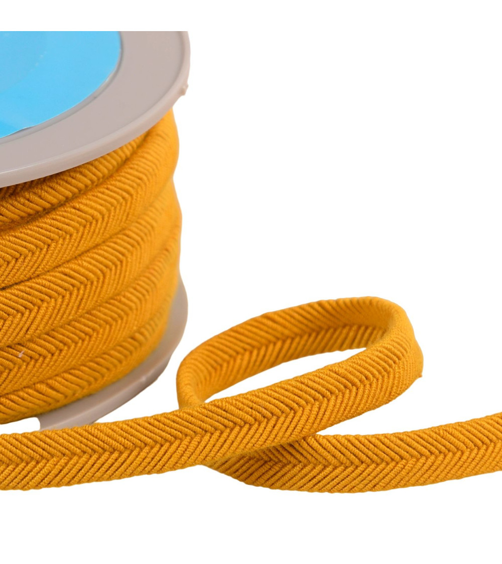 Double wire cord 10mm mustard yellow per meter