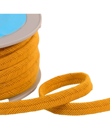 Double wire cord 10mm mustard yellow per meter