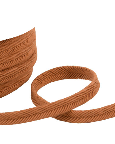 Double cord cord 10mm dark beige per meter